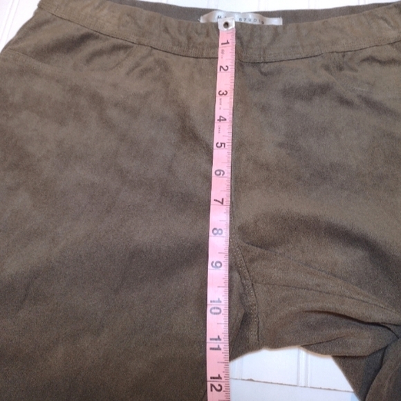 Max Studio women's olive green stretchy pull on leggings size(L) - Picture 12 of 14